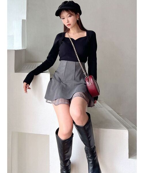 ハートネックラグランニットトップス（ニット/セーター）｜RESEXXY（リゼクシー）