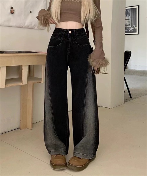 Dream garden（ドリームガーデン）の「ヴィンテージカラーデニムパンツ（デニムパンツ・レディース・ブラック・2XL/XL/XS/S/M/L）」の6枚目の写真