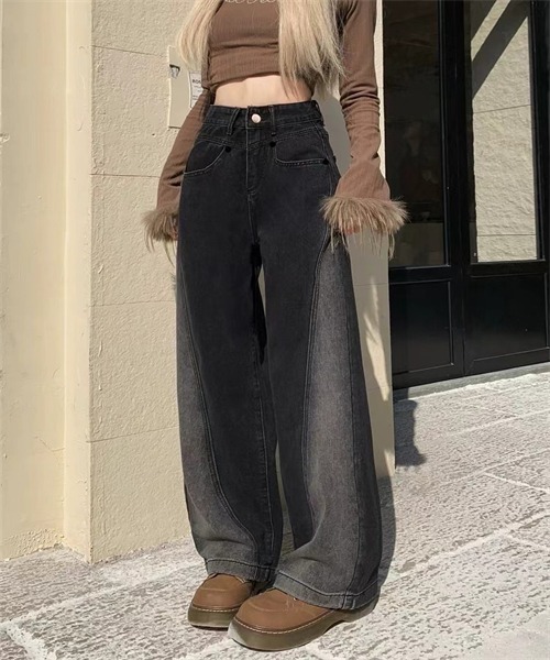 Dream garden（ドリームガーデン）の「ヴィンテージカラーデニムパンツ（デニムパンツ・レディース・ブラック・2XL/XL/XS/S/M/L）」の12枚目の写真