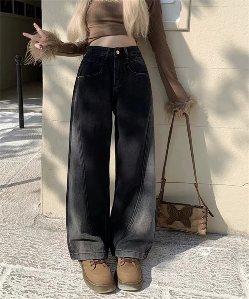 Dream garden（ドリームガーデン）の「ヴィンテージカラーデニムパンツ（デニムパンツ・レディース・ブラック・2XL/XL/XS/S/M/L）」の7枚目の写真