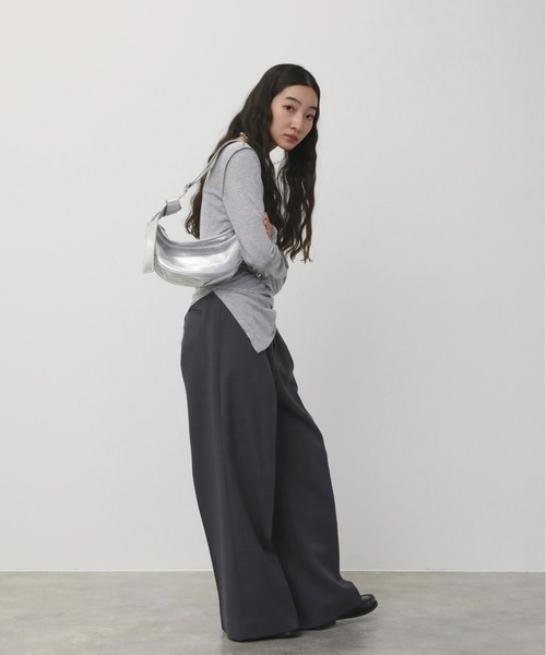 NOGLE(ノグル)の「【NOGLE/ノグル】ツータックチェックスラブワイドスラックス(スラックス・レディース・グレイッシュベージュ/ベージュ/グレー・M/S)」の14枚目の写真