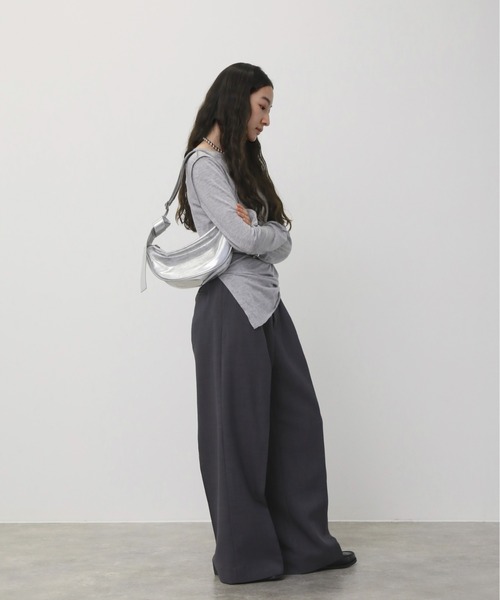 NOGLE(ノグル)の「【NOGLE/ノグル】ツータックチェックスラブワイドスラックス(スラックス・レディース・グレイッシュベージュ/ベージュ/グレー・M/S)」の15枚目の写真