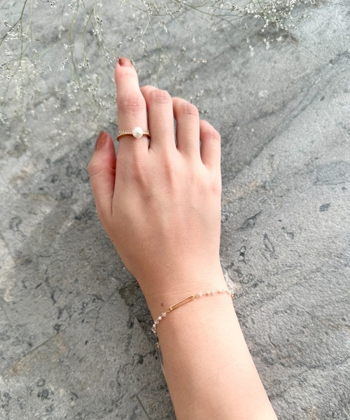 ciite'（シーテ）の「one pearl V ring（リング・レディース・ゴールド/シルバー・FREE）」の7枚目の写真