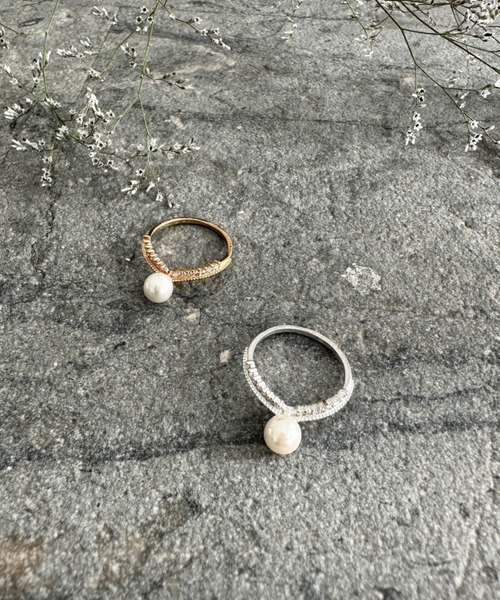 ciite'（シーテ）の「one pearl V ring（リング・レディース・ゴールド/シルバー・FREE）」の10枚目の写真