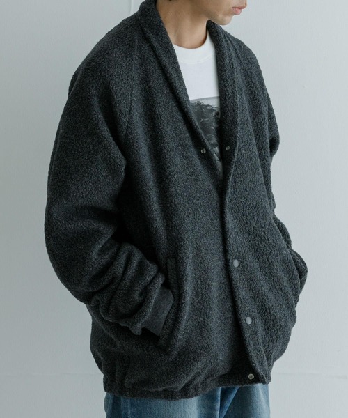 Scye(サイ)の「Scye Boa Fleece Snap Cardigan(カーディガン/ボレロ・メンズ・チャコールグレー/ネイビー・40/38)」の4枚目の写真