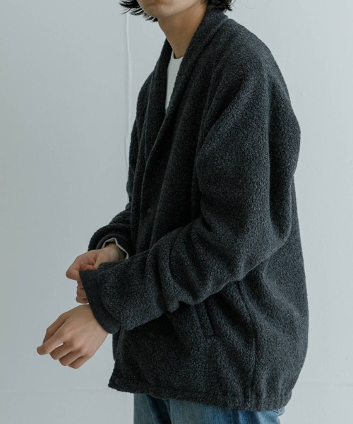 Scye(サイ)の「Scye Boa Fleece Snap Cardigan(カーディガン/ボレロ・メンズ・チャコールグレー/ネイビー・40/38)」の5枚目の写真