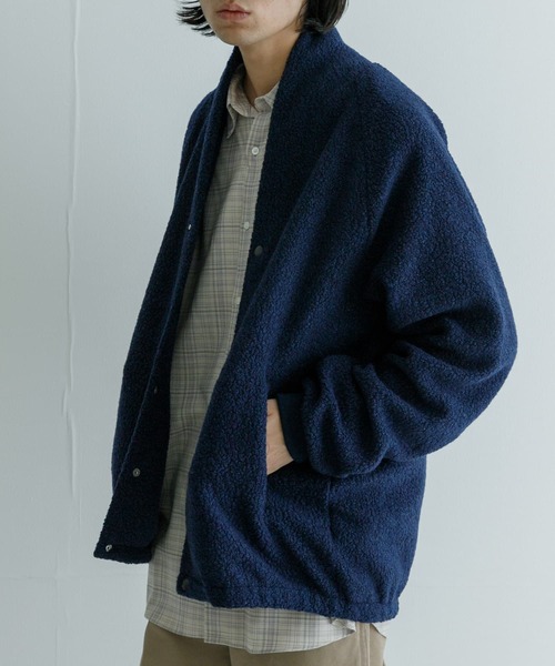 Scye(サイ)の「Scye Boa Fleece Snap Cardigan(カーディガン/ボレロ・メンズ・チャコールグレー/ネイビー・40/38)」の9枚目の写真