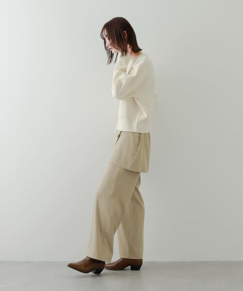 SENSE OF PLACE by URBAN RESEARCH（センスオブプレイスバイアーバンリサーチ）の「ロゴシシュウセーター（ニット/セーター・レディース・チャコールグレー/ライトブルー/アイボリー・ONE）」の16枚目の写真