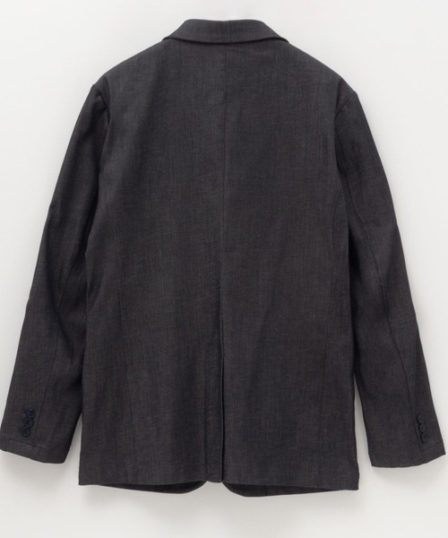 NAVY(ネイビー)の「NAVY FIT 布帛デニムライクジャケット(テーラードジャケット・メンズ・ダークインディゴブルー・XL/L/M/S)」の2枚目の写真