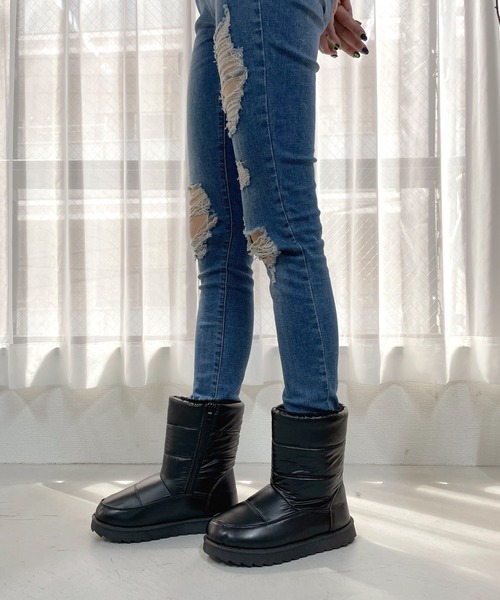 LUGG NAGG(ラグナグ)の「【BeF】【防寒・内ボア】キルティングブーツ(ブーツ・レディース・ブラック・LL/M/L)」の10枚目の写真