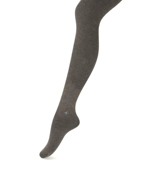 Vivienne Westwood ACCESSORIES（ヴィヴィアンウエストウッドアクセサリー）の「ワンポイントORB リブタイツ【249159 6531L】（タイツ/ストッキング・レディース・ブラック/レッド・ML）」の2枚目の写真