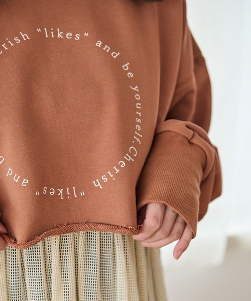 Crisp（クリスプ）の「コンセプトロゴスウェットS（スウェット・レディース・ネイビー/ブラウン/アイボリー・FREE）」の9枚目の写真