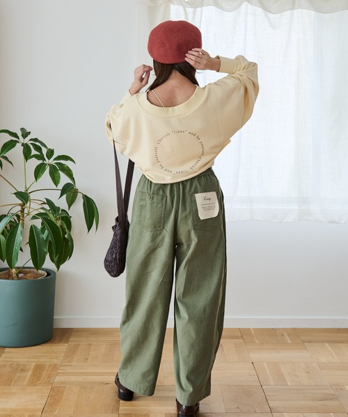 Crisp（クリスプ）の「コンセプトロゴスウェットS（スウェット・レディース・ネイビー/ブラウン/アイボリー・FREE）」の13枚目の写真