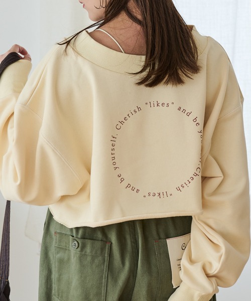 Crisp（クリスプ）の「コンセプトロゴスウェットS（スウェット・レディース・ネイビー/ブラウン/アイボリー・FREE）」の15枚目の写真