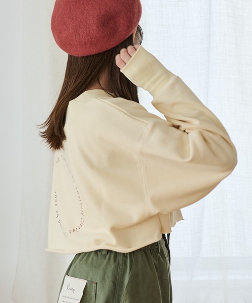 Crisp（クリスプ）の「コンセプトロゴスウェットS（スウェット・レディース・ネイビー/ブラウン/アイボリー・FREE）」の16枚目の写真