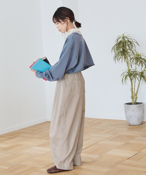 Crisp（クリスプ）の「コンセプトロゴスウェットS（スウェット・レディース・ネイビー/ブラウン/アイボリー・FREE）」の21枚目の写真