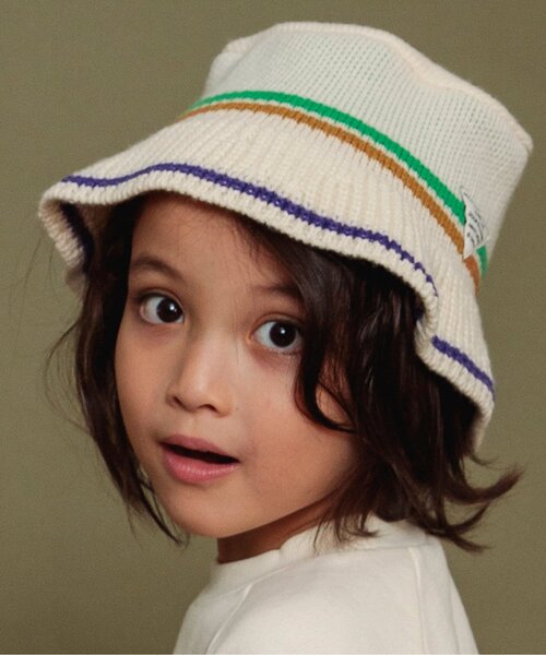 BREEZE(ブリーズ)の「ニットバケット(ハット・キッズ・ブラック/アイボリー・50/54/58)」の1枚目の写真