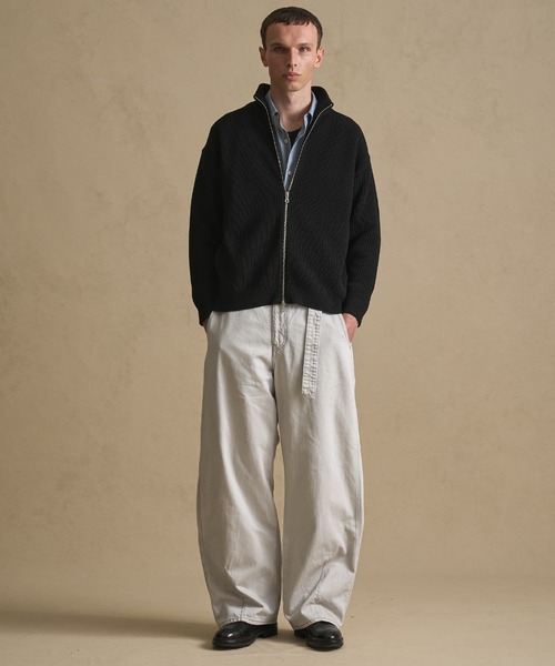 PUBLIC TOKYO(パブリックトウキョウ)の「SHIOTA BASIC ベルテッドデニムパンツ(デニムパンツ・メンズ・ダークインディゴブルー/ブラック/アイボリー/ライトグレー・1/3/2)」の14枚目の写真