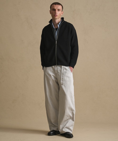 PUBLIC TOKYO(パブリックトウキョウ)の「SHIOTA BASIC ベルテッドデニムパンツ(デニムパンツ・メンズ・ダークインディゴブルー/ブラック/アイボリー/ライトグレー・1/3/2)」の22枚目の写真