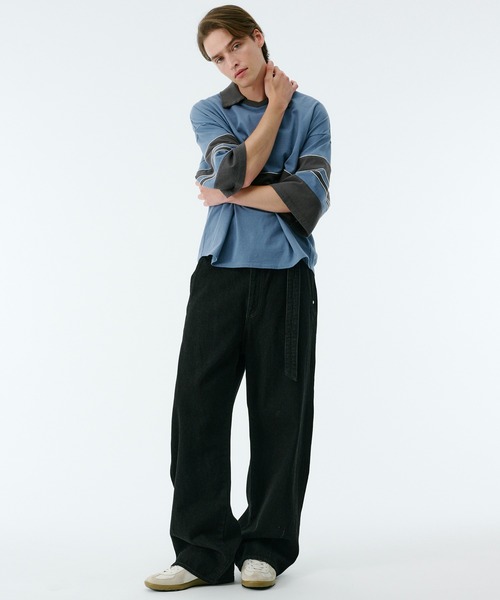 PUBLIC TOKYO × SHIOTA BASIC ベルテッド SHIOTA BASIC ベルテッドデニムパンツ（デニムパンツ）｜PUBLIC