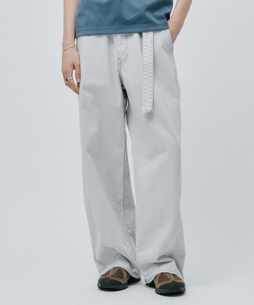 PUBLIC TOKYO × SHIOTA BASIC ベルテッド PUBLIC TOKYO ジーンズ SHIOTA BASIC ベルテッドデニムパンツ
