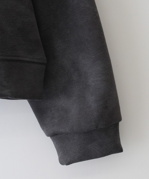 SpRay（スプレイ）の「裏起毛バタフライデニムトップス（スウェット・レディース・チャコールグレー/オフホワイト/ブラウン・FREE）」の7枚目の写真