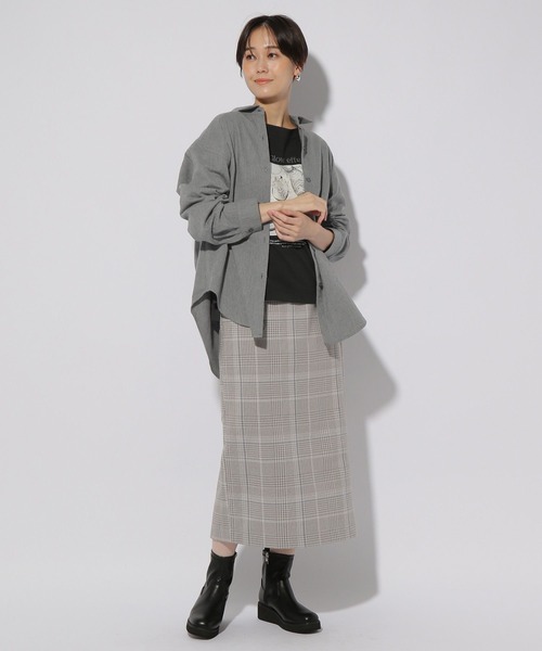 Elura(エルーラ)の「ミルドカルゼレギュラーシャツ/147934(シャツ/ブラウス・レディース・オフホワイト/グレー/ネイビー・FREE)」の8枚目の写真