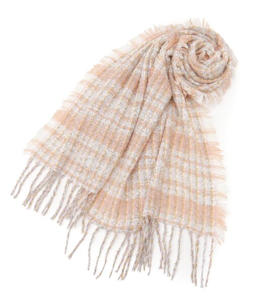 index(インデックス)の「◆ファンシーミックスストール(ストール/ショール・レディース・グレー系4/ピンク系9・00)」の1枚目の写真