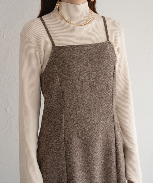 raffime（ラフィミー）の「【セットアップ可】ツイードロングキャミワンピース（ワンピース・レディース・ブラウン系その他/ブラック系その他・MEDIUM/SMALL）」の21枚目の写真