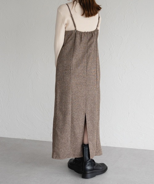 raffime（ラフィミー）の「【セットアップ可】ツイードロングキャミワンピース（ワンピース・レディース・ブラウン系その他/ブラック系その他・MEDIUM/SMALL）」の17枚目の写真