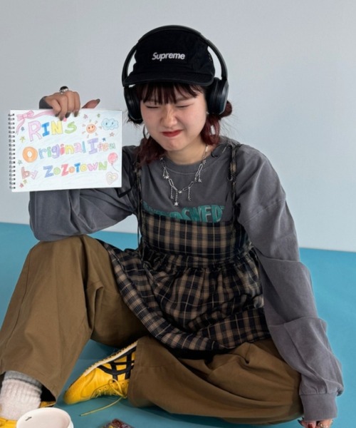 Auntie Rosa（アンティローザ）の「【rin.】バックリボンチェックチュニック（チュニック・レディース・イエロー/ワインレッド・FREE）」の7枚目の写真