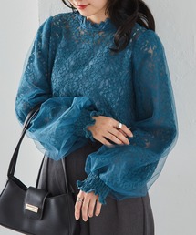 RANAN（ラナン）の「チュールドッキングフラワーレースブラウス（シャツ/ブラウス）」