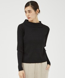 qualite | サイドスリットカラーリブニット(ニット/セーター)