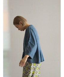 FIL DE FER（フィルデフェール）の「6ozデニム ドルマンブラウス