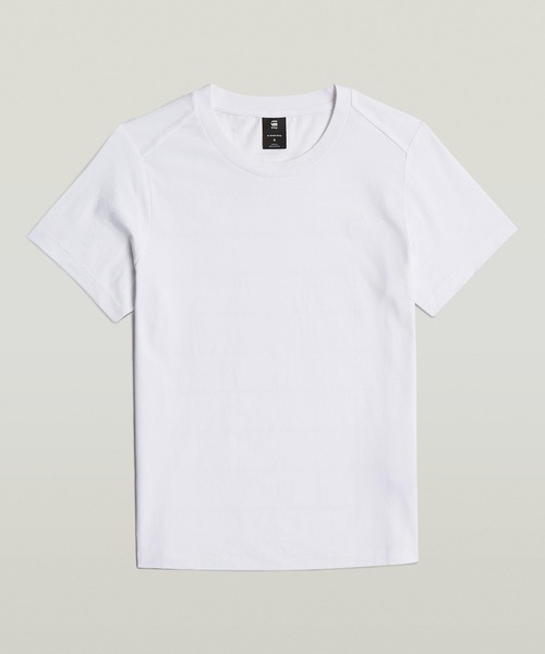 G-STAR(ジースター)の「NIFOUS TOP/ベーシックワンポイントロゴTシャツ(Tシャツ/カットソー・レディース・ホワイト/ダークブラック・X-SMALL/MEDIUM/SMALL)」の6枚目の写真
