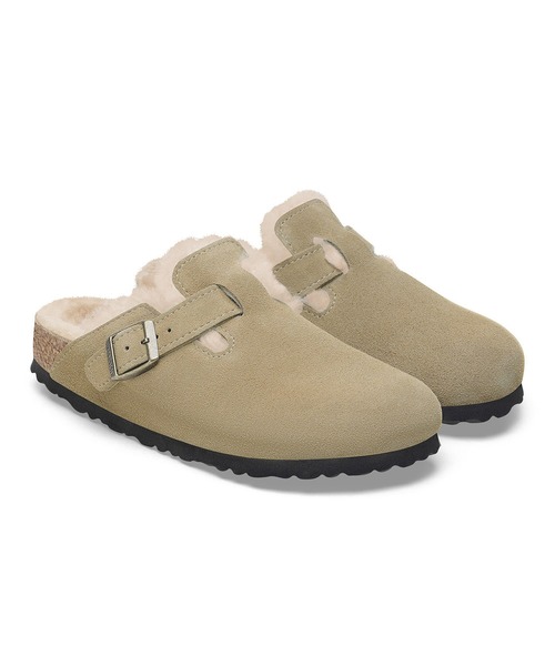 Birkenstock ベージュ スエード サンダル BIRKENSTOCK/ビルケンシュトック レディース サンダル ボア モコモコ