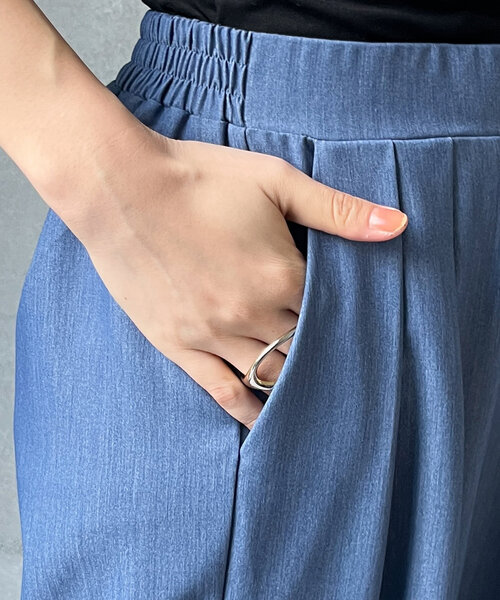 DouDou（ドゥドゥ）の「デニムタックワイドパンツ（その他パンツ・レディース・ブルー・FREE/TM/T/PS）」の10枚目の写真
