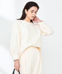 NOLLEY’S | 《セットアップ対応》ウォッシャブルウール調サージストレッチブラウス(シャツ/ブラウス)