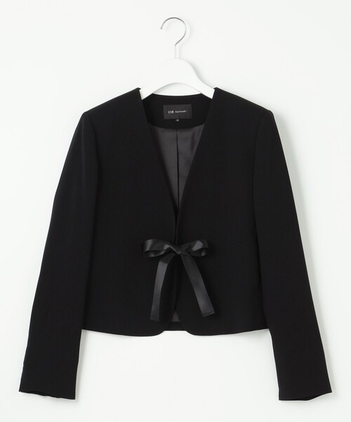 APPLAUDIR】クリアジョーゼット 3WAYコンパクトジャケット（ノーカラー