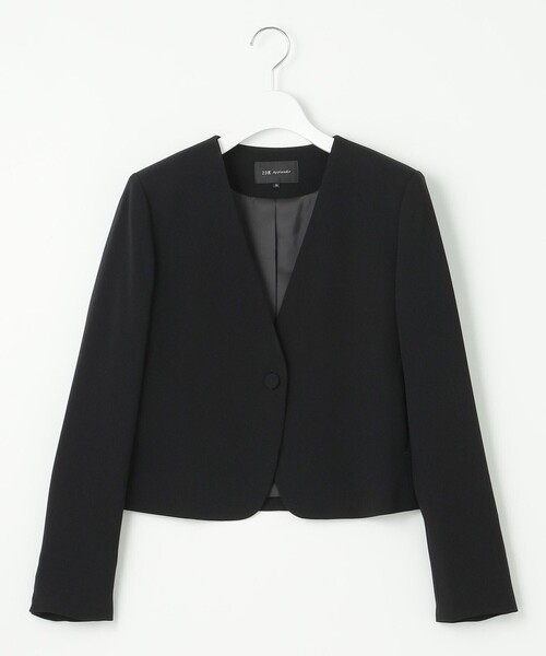 APPLAUDIR】クリアジョーゼット 3WAYコンパクトジャケット（ノーカラー