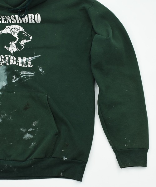 HANES(ヘインズ)の「【ヴィンテージ古着】 Y2K Hanes GREENS BORO FOOT BALL カレッジロゴ プルオーバーパーカー(パーカー・メンズ・グリーン・LARGE)」の4枚目の写真