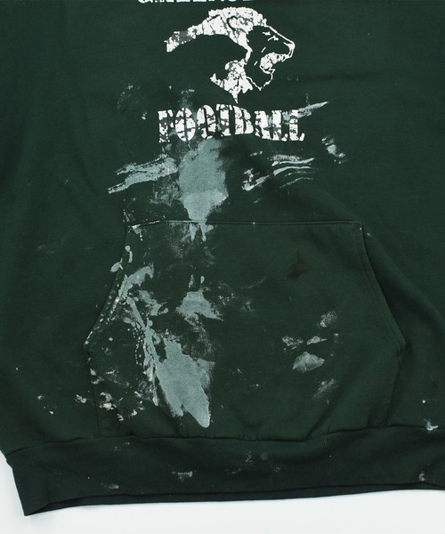 HANES(ヘインズ)の「【ヴィンテージ古着】 Y2K Hanes GREENS BORO FOOT BALL カレッジロゴ プルオーバーパーカー(パーカー・メンズ・グリーン・LARGE)」の6枚目の写真