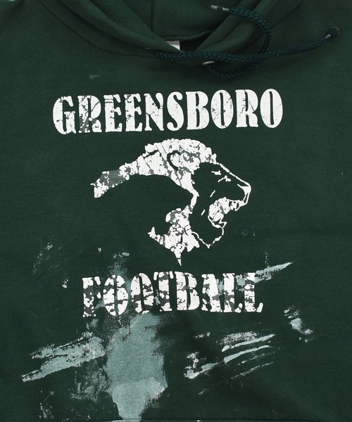 HANES(ヘインズ)の「【ヴィンテージ古着】 Y2K Hanes GREENS BORO FOOT BALL カレッジロゴ プルオーバーパーカー(パーカー・メンズ・グリーン・LARGE)」の7枚目の写真