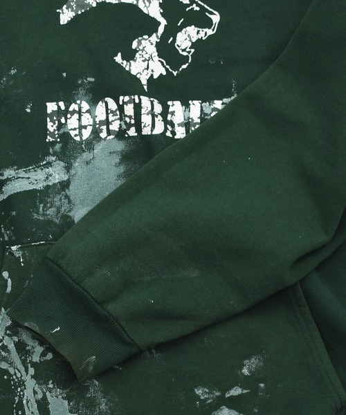 HANES(ヘインズ)の「【ヴィンテージ古着】 Y2K Hanes GREENS BORO FOOT BALL カレッジロゴ プルオーバーパーカー(パーカー・メンズ・グリーン・LARGE)」の9枚目の写真