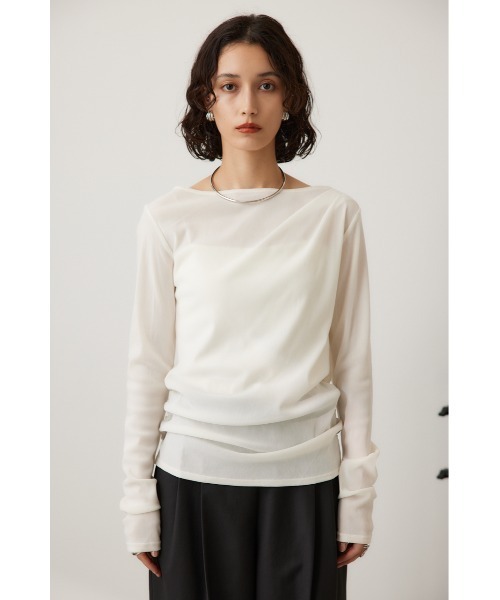 crie conforto シアーベロアライクトップス　アイボリー crie conforto | シアーベロアライクトップス (Tシャツ
