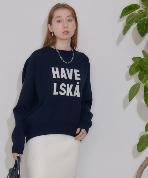 【セール】cloche ジャガードロゴニット（ニット/セーター）｜Paradise Picnic（パラダイスピクニック） 8,624円