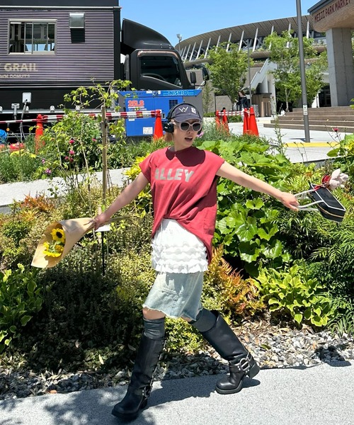 Alley Tokyo（アリートーキョー）の「ゆるめハーパン（その他パンツ・レディース・ブラック/オフホワイト/サックスブルー・FREE）」の5枚目の写真