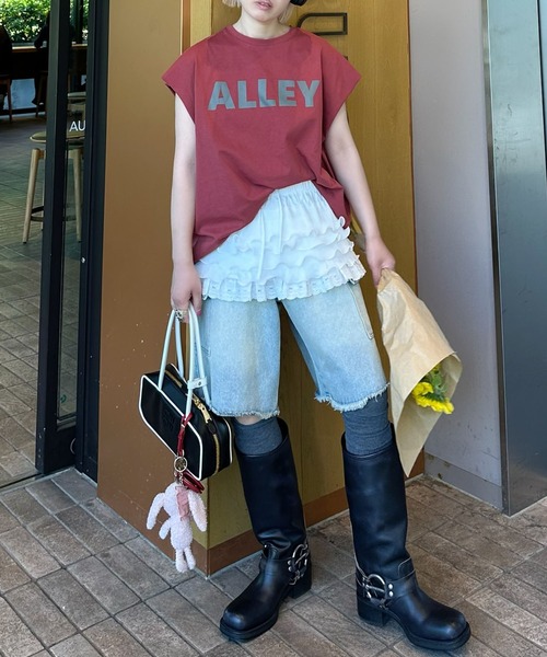 Alley Tokyo（アリートーキョー）の「ゆるめハーパン（その他パンツ・レディース・ブラック/オフホワイト/サックスブルー・FREE）」の8枚目の写真