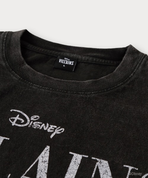 【Disney/ディズニー】 ヴィランズ スノーウォッシュ＆ヴィンテージ加工 ロングスリーブTシャツ オーバーサイズ（Tシャツ/カットソー）｜Disney（ディズニー）
