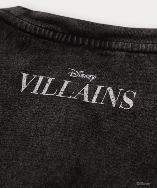 【Disney/ディズニー】 ヴィランズ スノーウォッシュ＆ヴィンテージ加工 ロングスリーブTシャツ オーバーサイズ（Tシャツ/カットソー）｜Disney（ディズニー）